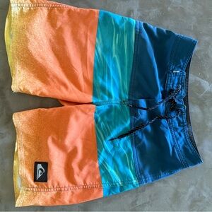Quiksilver Blue and Gray Board Shorts